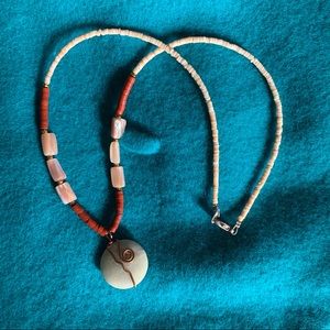 Green Stone Necklace - handmade